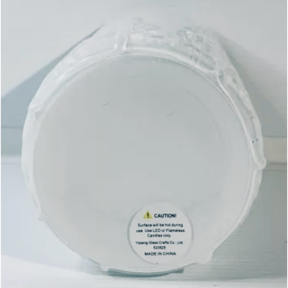 Glass Embossed Lantern 10” Christmas Tree Pattern For LED/Flameless Candles NEW - Picture 12 of 16